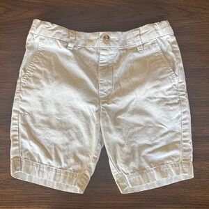 Boy's Classic Cotton Chino Shorts in Off-White